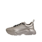 Dolce & Gabbana Silver DAYMASTER Leather Men Sneakers Shoes MV7521-41