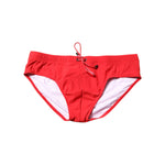 Dolce & Gabbana Red Logo Waist Men Beachwear Brief Swimwear BIK1616-5