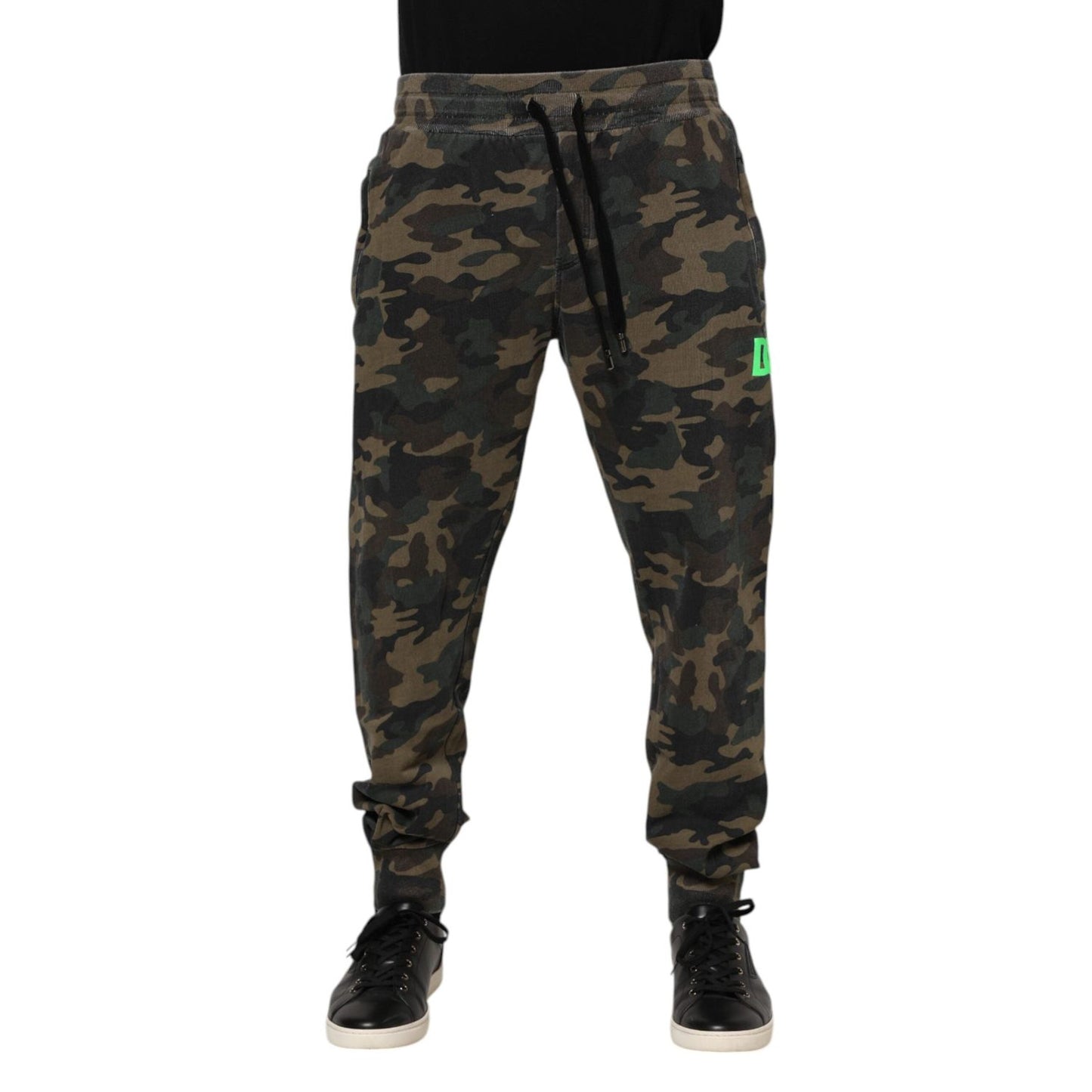 Dolce & Gabbana Brown Camouflage Cotton Men Jogger Pants PAN76332-52