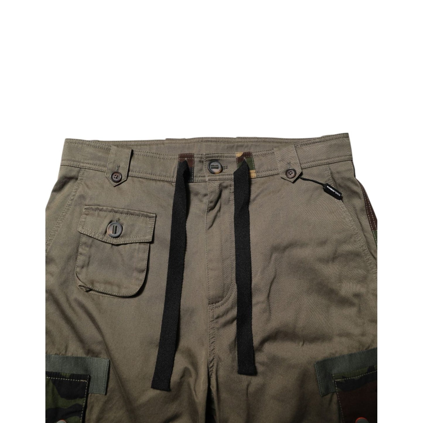 Dolce & Gabbana Brown Cotton Camouflage Cargo Pants PAN76419-46
