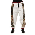 Dolce & Gabbana White Patchwork Mens Jogger Pants PAN76422-46