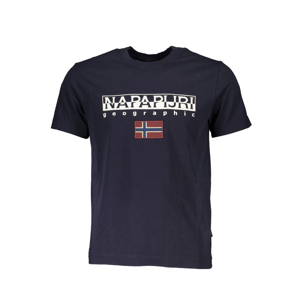 Napapijri Blue Cotton T-Shirt NA-25112-M