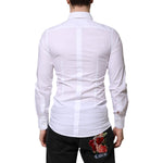 Dolce & Gabbana White Cotton GOLD Long Sleeves Formal Shirt TSH90575-38