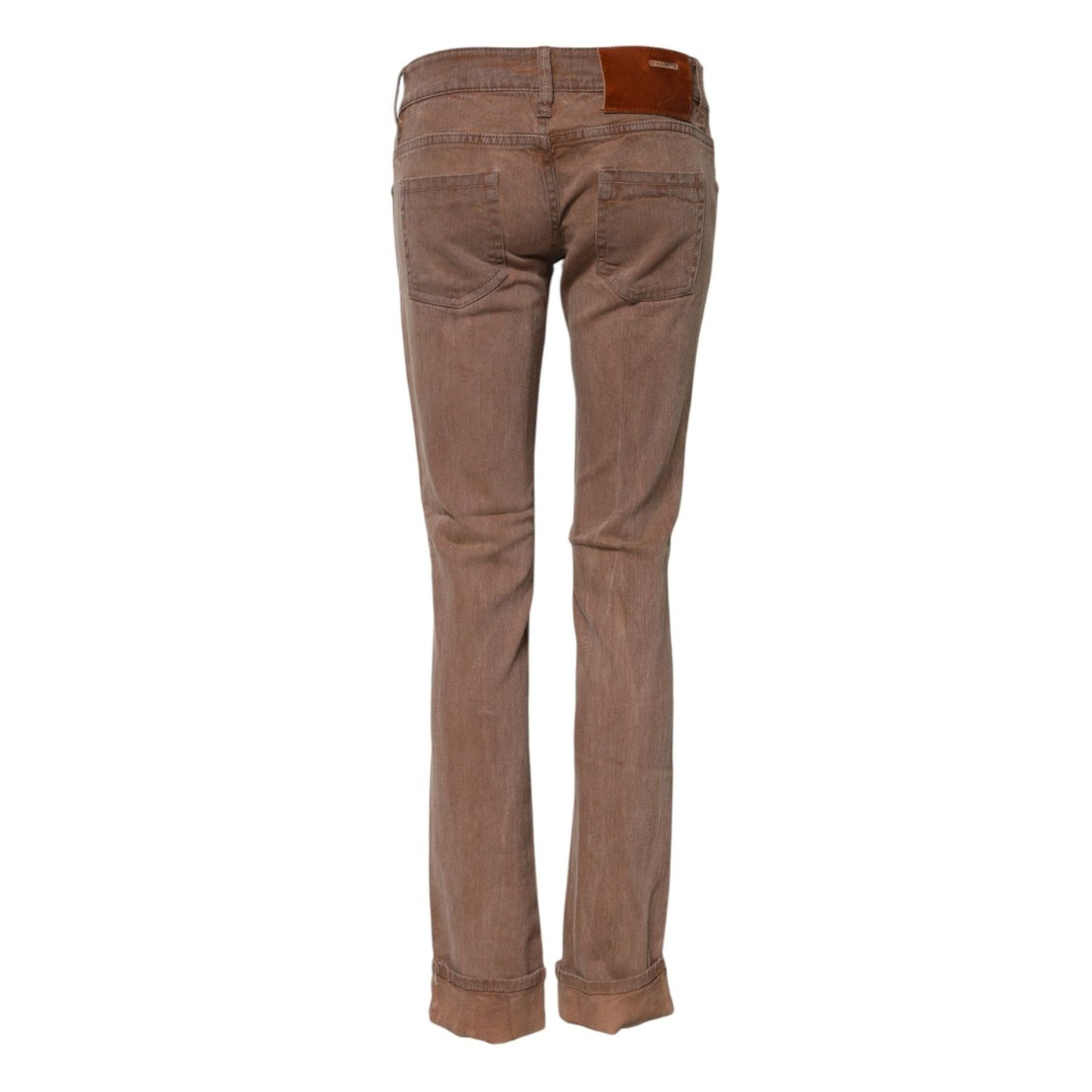 Acht Brown Cotton Slim Fit Denim Low Waist Jeans PAN71189-26