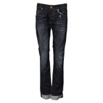 Acht Blue Washed Cotton Mid Waist Flared Denim Jeans PAN71838-30