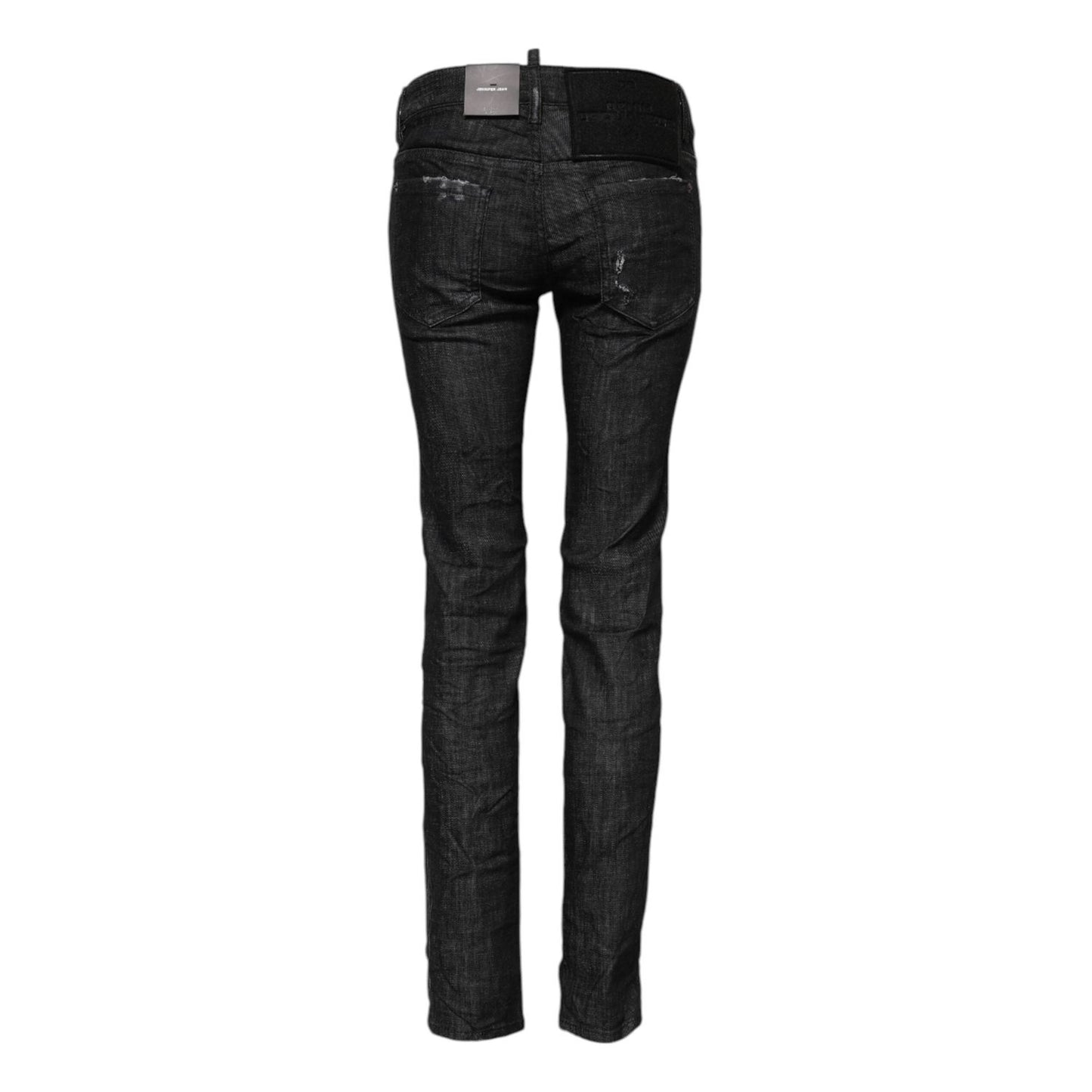 Dsquared² Black Cotton Low Waist Skinny Denim Jeans PAN74488-38