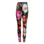 Dolce & Gabbana Multicolor Floral Legging Stretch Waist Pants PAN74996-40