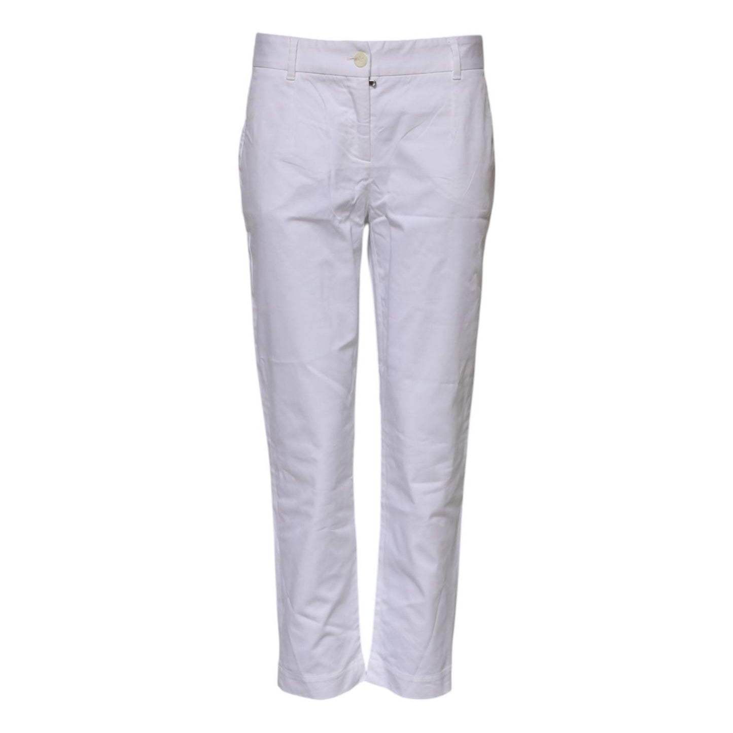 Dolce & Gabbana White Cotton Stretch Mid Waist Jeans PAN75132-40