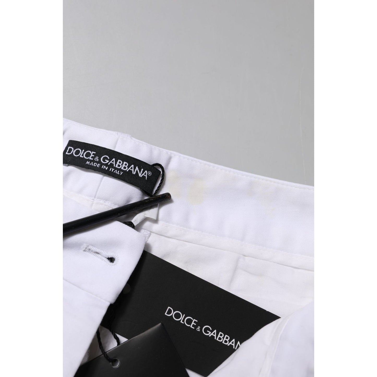Dolce & Gabbana White Cotton Stretch Mid Waist Jeans PAN75132-40