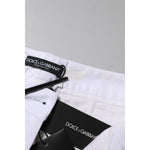 Dolce & Gabbana White Cotton Stretch Mid Waist Jeans PAN75132-40