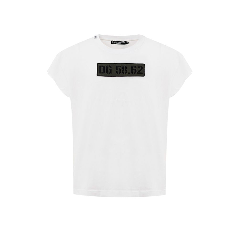 Dolce & Gabbana White Cotton T-Shirt DO-9629666-IT56 | 3XL