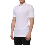 Dolce & Gabbana White Collared Men Short Sleeve Crown T-shirt TSH86382-50