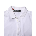 Dolce & Gabbana White Collared Men Short Sleeve Crown T-shirt TSH86382-50