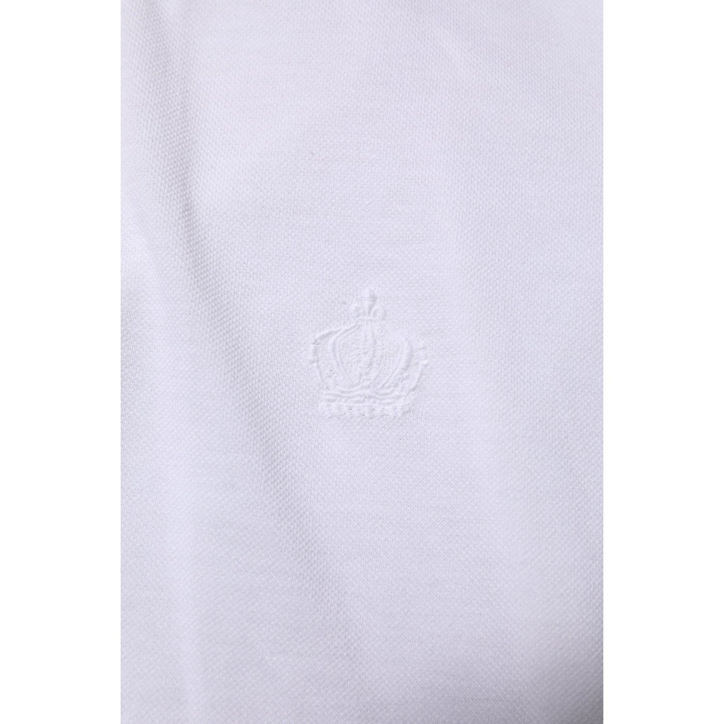 Dolce & Gabbana White Collared Men Short Sleeve Crown T-shirt TSH86382-50