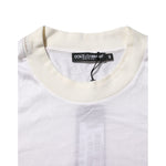 Dolce & Gabbana White Silk Crew Neck Long Sleeves T-shirt TSH87253-44