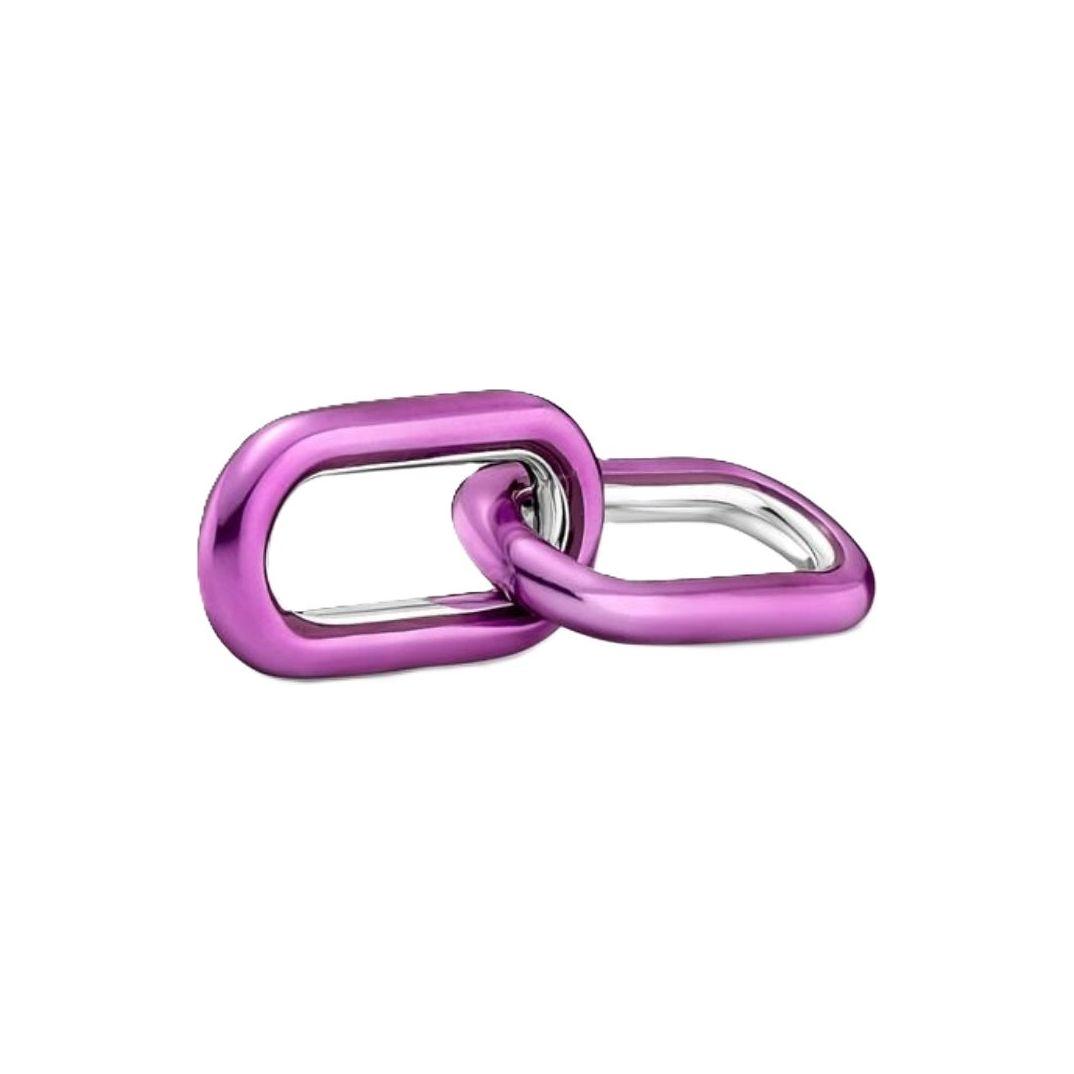 PANDORA CHARMS Mod. PURPLE DOUBLE LINK Charms & Pendants PANDORA Rosy Brown