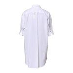 Moschino Couture White Printed Collared Button Mini Shirt Dress DR81525-44
