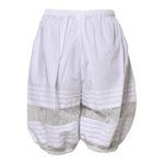 Dolce & Gabbana White Lace Paneled Cotton High Waisted Shorts PAN75548-40