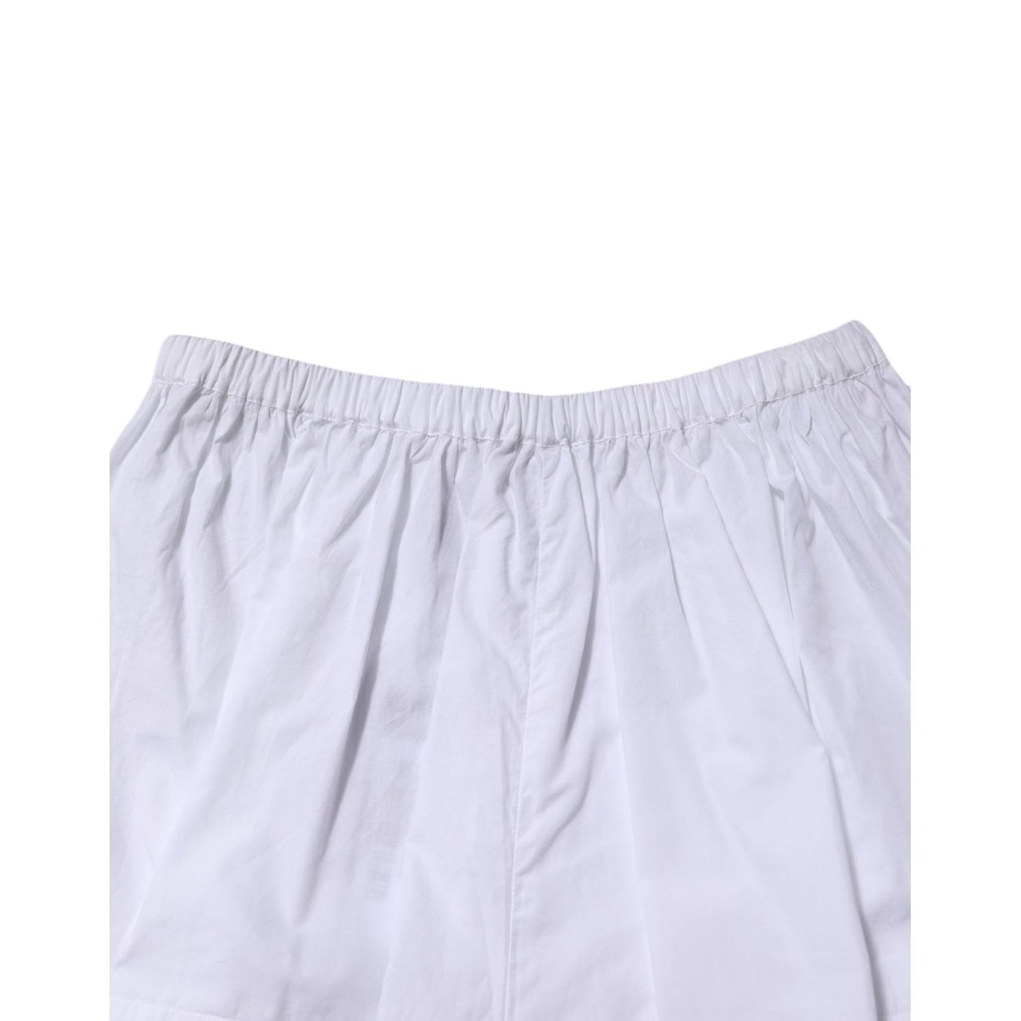 Dolce & Gabbana White Lace Paneled Cotton High Waisted Shorts PAN75548-40