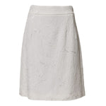 Dolce & Gabbana White Floral Brocade A-line High Waist Skirt SKI2050-40