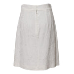 Dolce & Gabbana White Floral Brocade A-line High Waist Skirt SKI2050-40