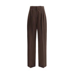 Petar Petrov Silk Pants PE-S25P7DARKBROWN-IT40 | M