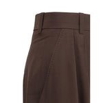 Petar Petrov Silk Pants PE-S25P7DARKBROWN-IT40 | M