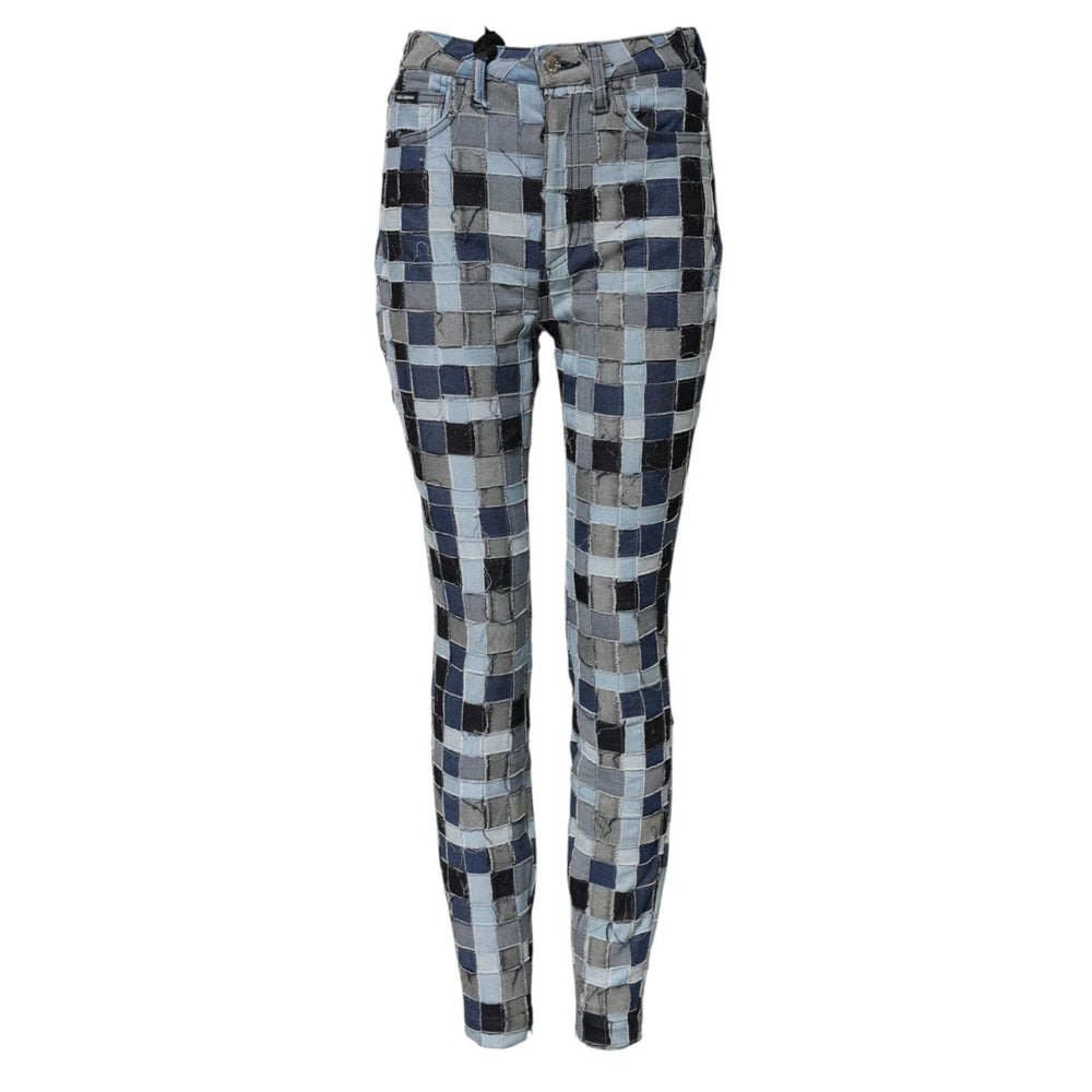 Dolce & Gabbana Multicolor Patchwork Skinny Denim Jeans PAN74598-40
