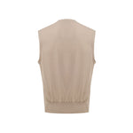 Gran Sasso Beige Cotton Sleveless Jacket GR-9472672-IT50 | L