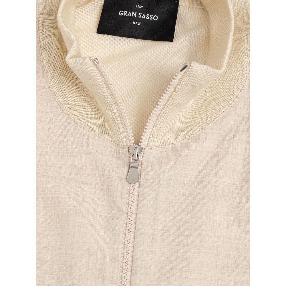 Gran Sasso Beige Wool T-Shirt GR-9498672-IT50 | L