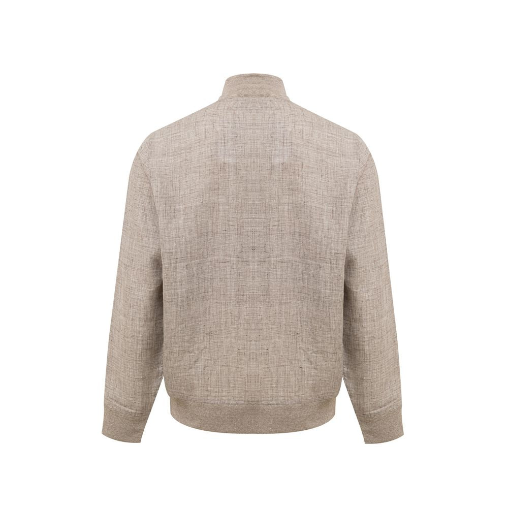 Gran Sasso Beige Linen Jackets & Coat GR-9500672-IT50 | L