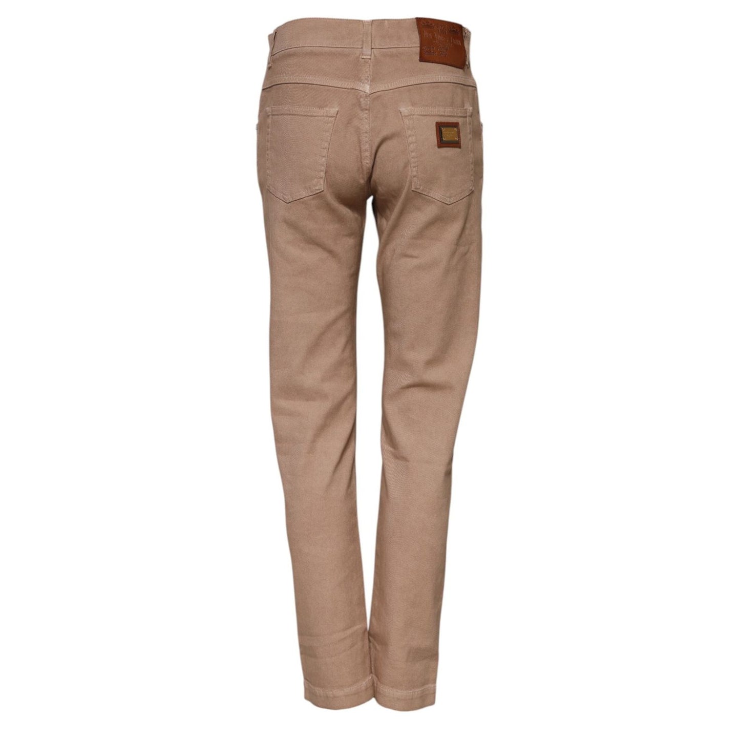 Dolce & Gabbana Brown Cotton Boyfriend Denim Trousers Jeans PAN75629-38