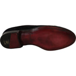 Dolce & Gabbana Loafers Black Velvet Gold Crown MV2348-39