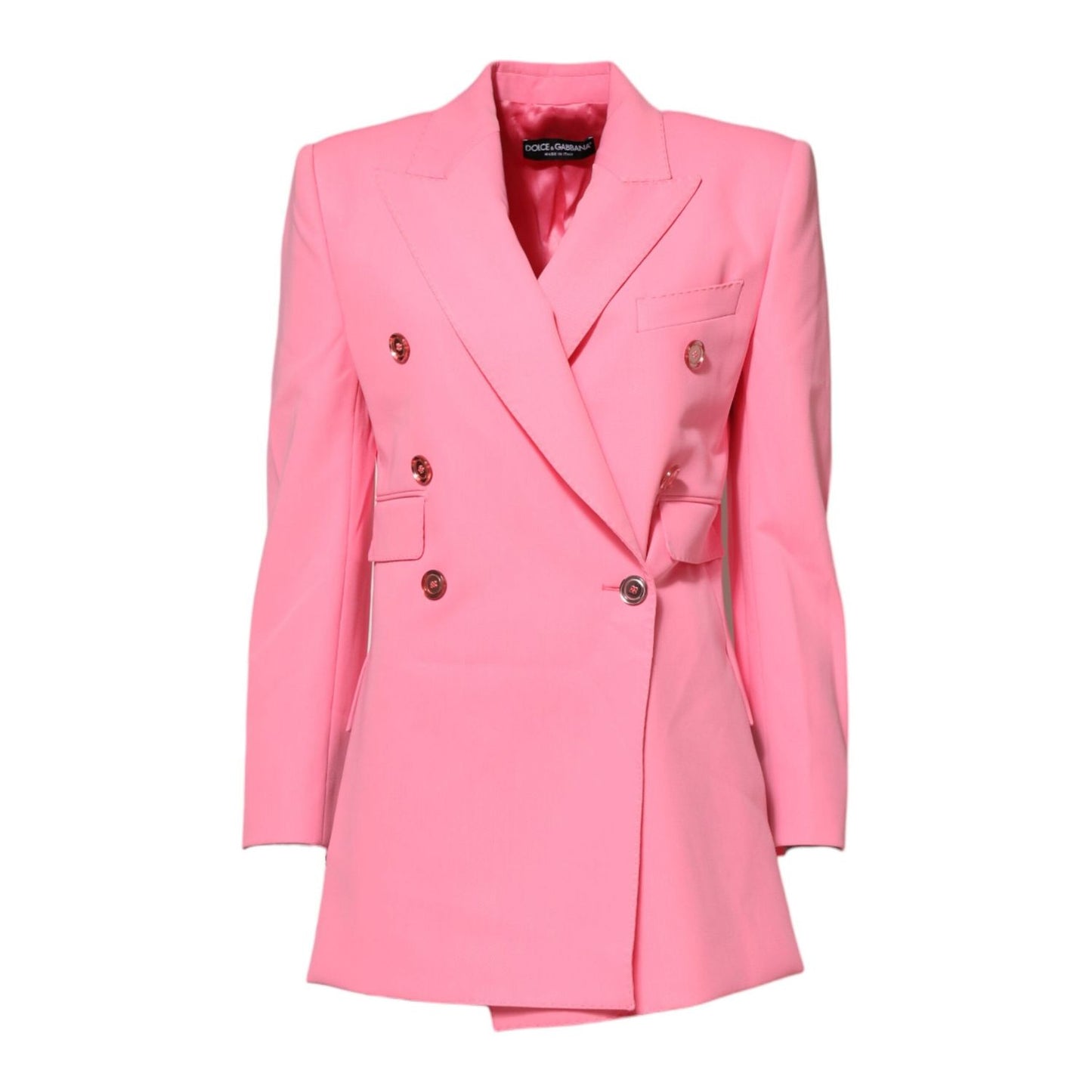 Dolce & Gabbana Pink Double Breasted Women Coat Jacket JKT4178-38