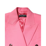 Dolce & Gabbana Pink Double Breasted Women Coat Jacket JKT4178-38