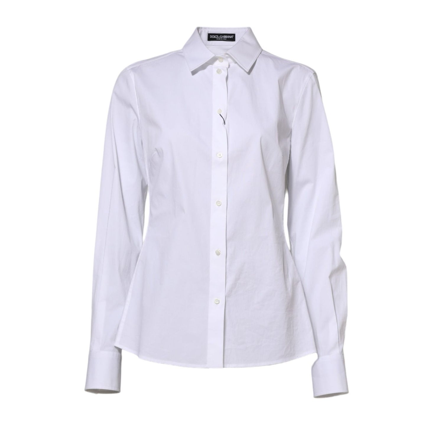 Dolce & Gabbana White Cotton Long Sleeves Collared Shirt Top TSH86536-36