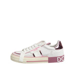 Dolce & Gabbana White Leather DG Logo Low Top Sneakers Shoes LA12623-41