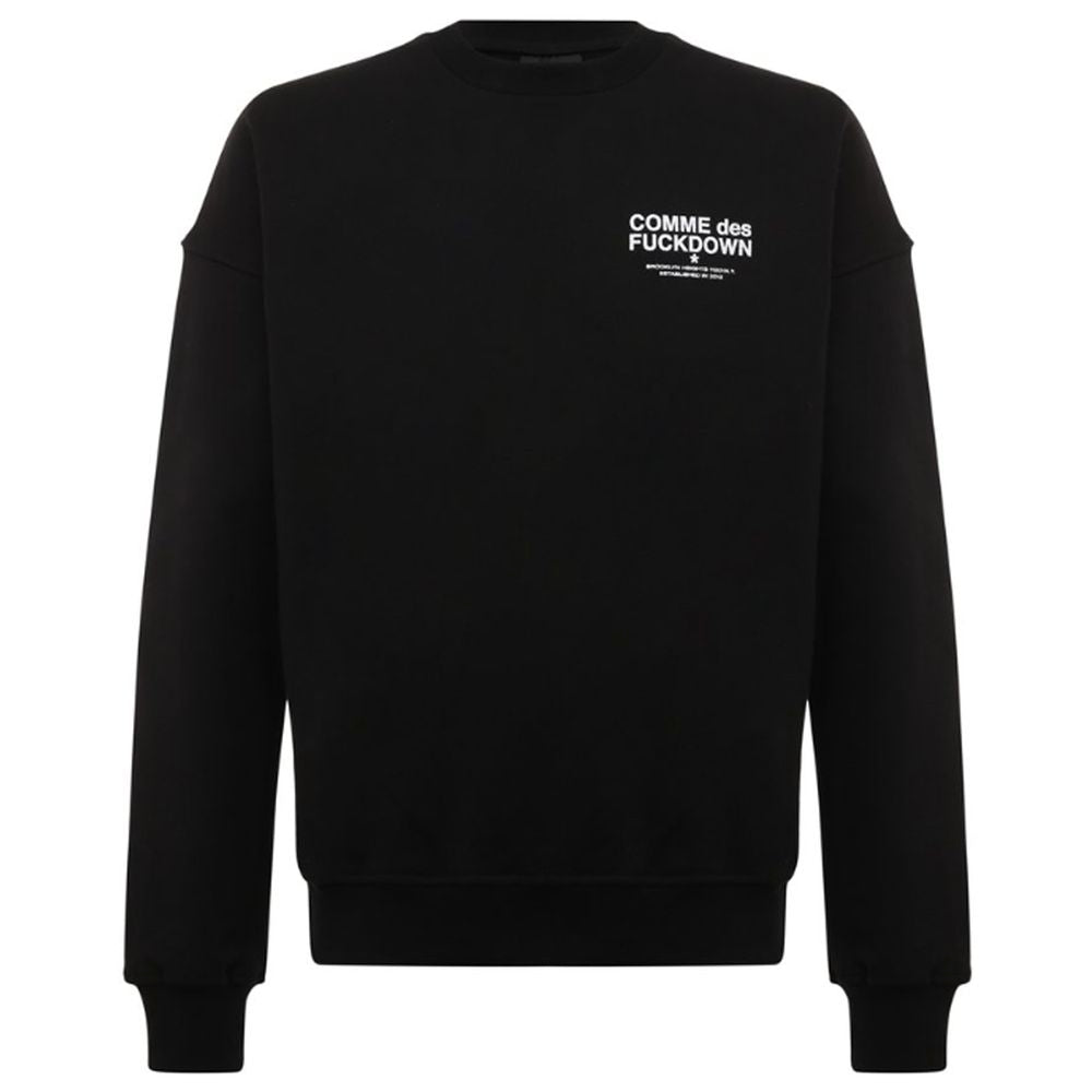 Comme Des Fuckdown Black Cotton Sweater CO-13546-XL