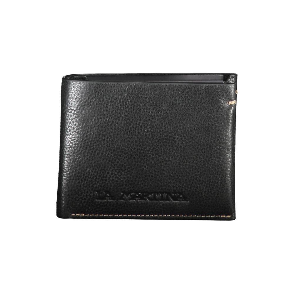 La Martina Black Leather Wallet