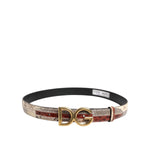 Dolce & Gabbana Multicolor Exotic Leather DG Logo Buckle Belt BEL9484-85