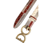 Dolce & Gabbana Multicolor Exotic Leather DG Logo Buckle Belt BEL9484-85