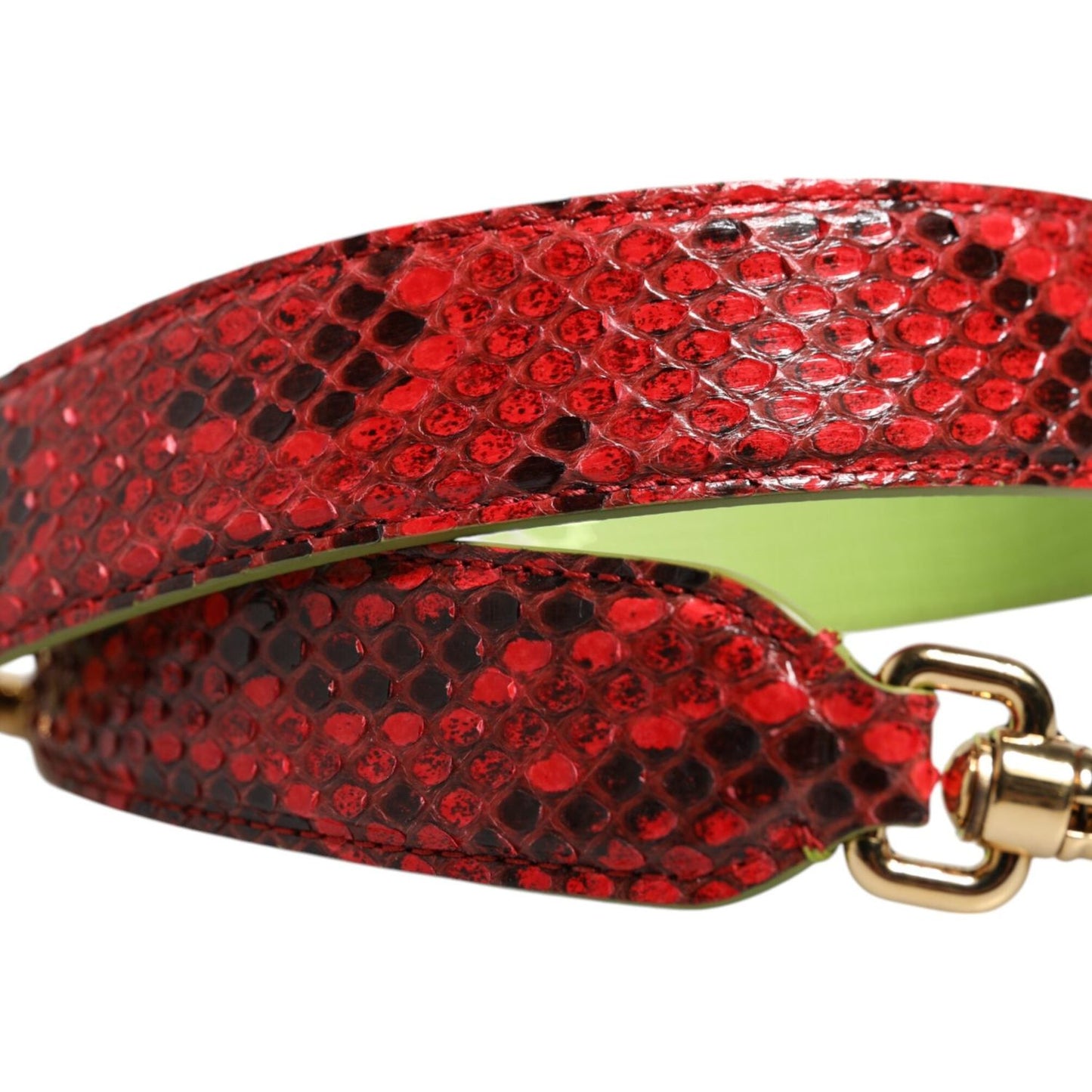 Dolce & Gabbana Red Exotic Leather Handbag Accessory Shoulder Strap WMB535