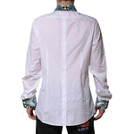 Dolce & Gabbana White Majolica Detailing GOLD Dress Shirt TSH906706-43