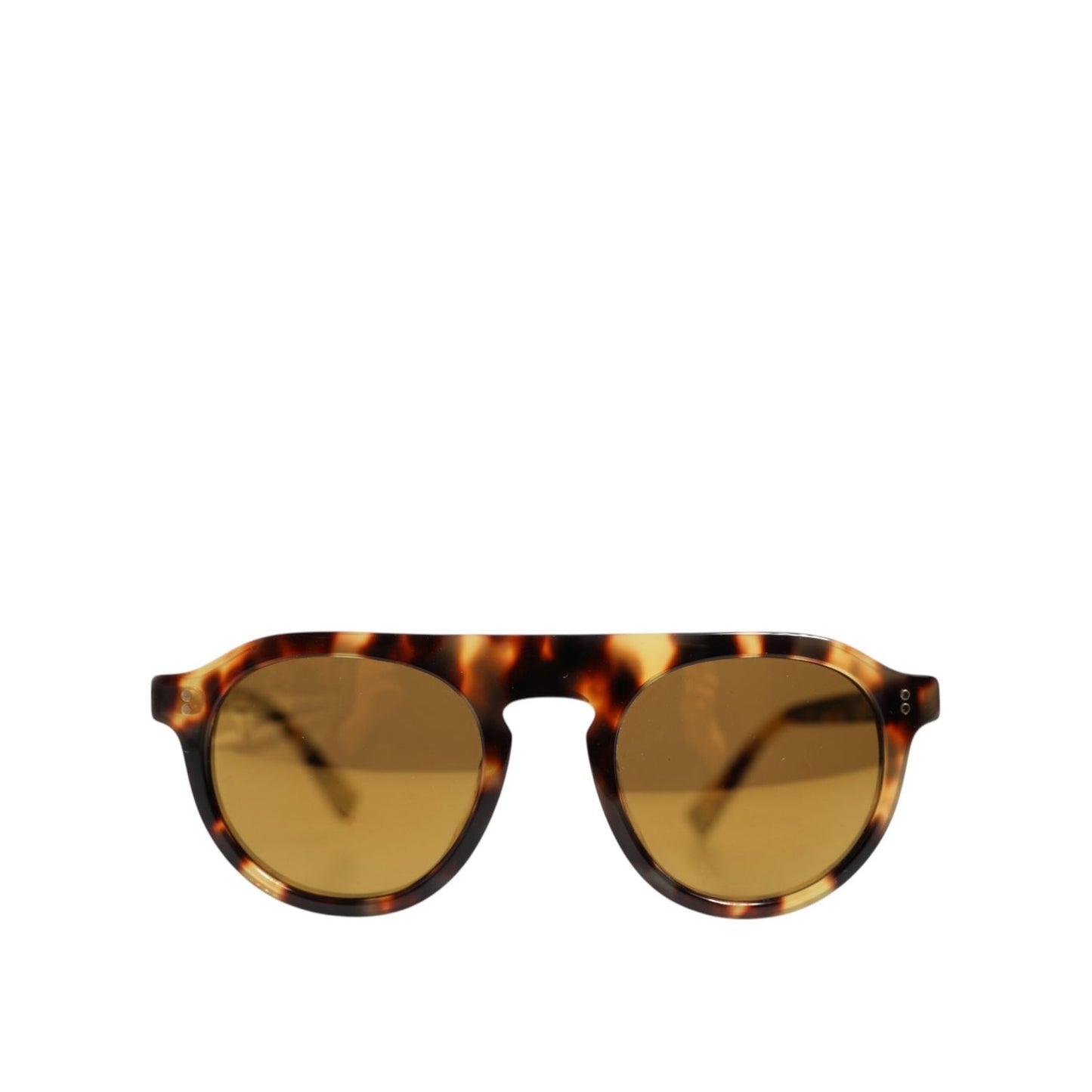 Dolce & Gabbana Brown Acetate Round Leopard Print Eyewear Sunglasses GLA1350