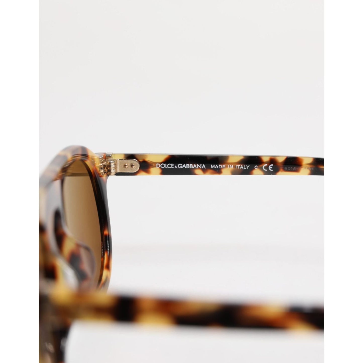 Dolce & Gabbana Brown Acetate Round Leopard Print Eyewear Sunglasses GLA1350