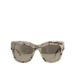 Dolce & Gabbana White DG4231F Floral Acetate Rectangle Shades Sunglasses GLA1355