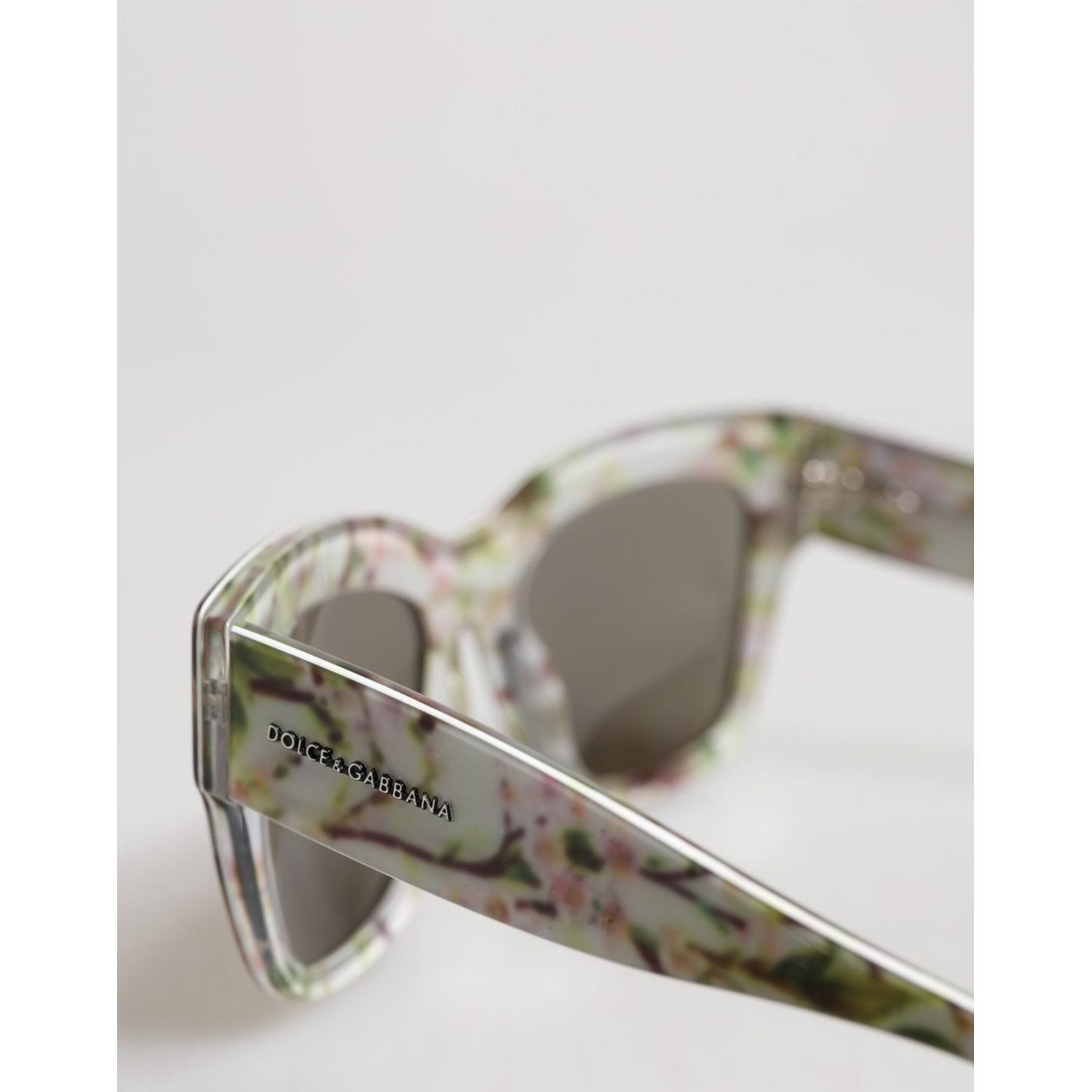 Dolce & Gabbana White DG4231F Floral Acetate Rectangle Shades Sunglasses GLA1355