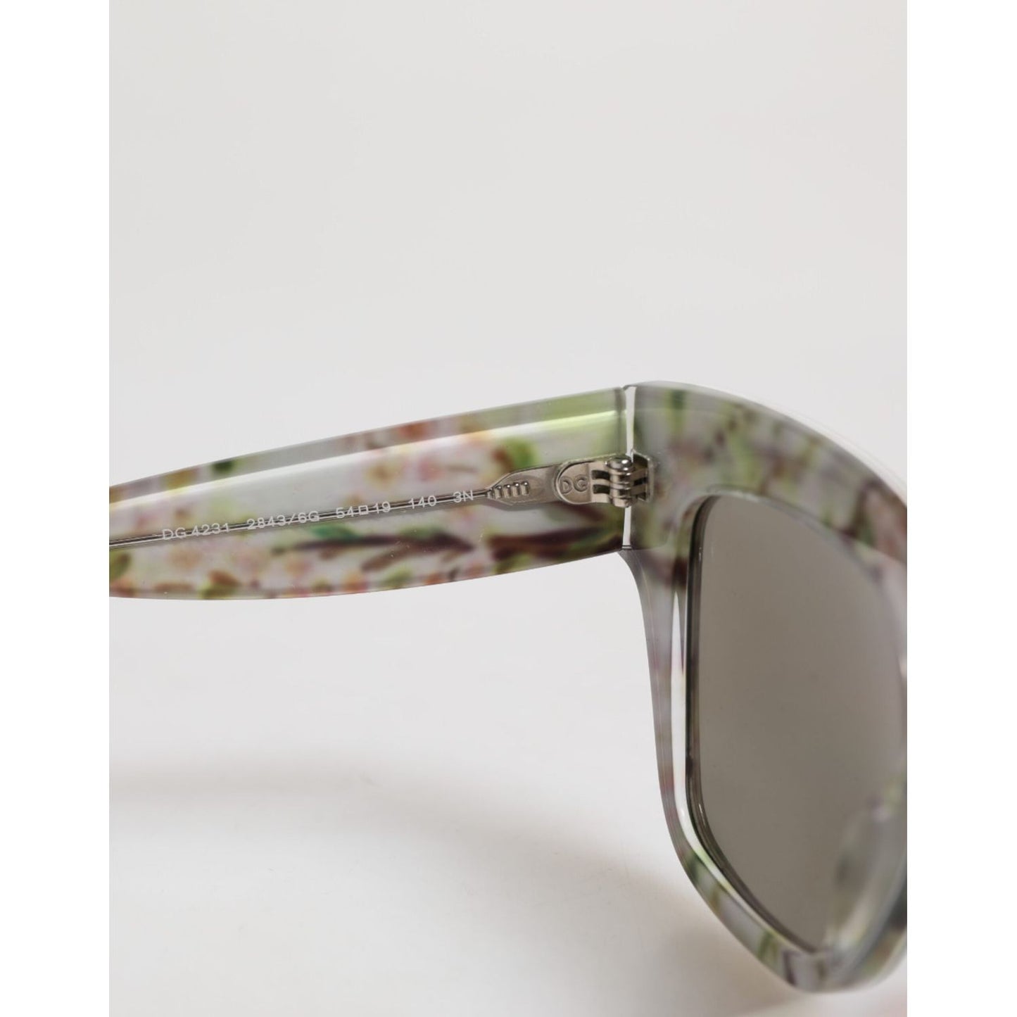 Dolce & Gabbana White DG4231F Floral Acetate Rectangle Shades Sunglasses GLA1355