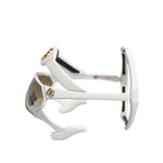 Dolce & Gabbana White Acetate Next Generation Mask Eyewear Sunglasses