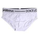 Dolce & Gabbana White Cotton Stretch Regular Brief Underwear BIK1740-40